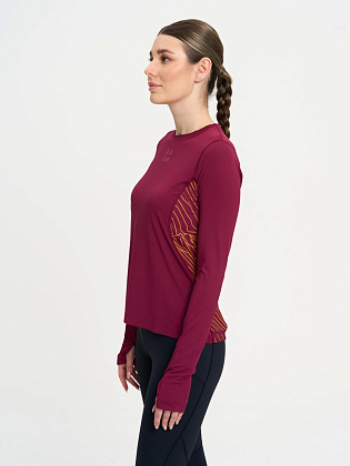 Лонгслив д/жен. Путь цвет бордовый