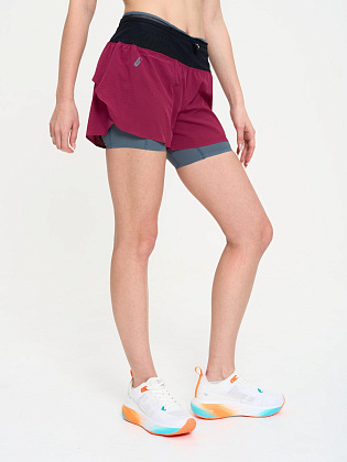 Шорты д/жен. Трейл цвет бордовый