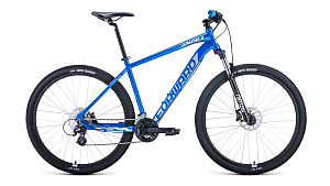 Велосипед FORWARD APACHE 29 X disc хард.(р.21/к.29/ск.16) синий/серебристый 2020-2021