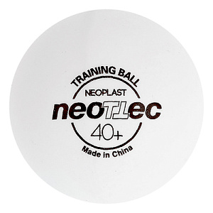 Мяч для наст. тенниса NEOTTEC Neoplast Training,пластик белый.