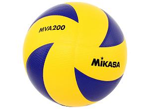 Мяч вол. "MIKASA MVA200", р.5, оф.мяч FIVB, FIVB Appr, синт.кожа (микрофиб), 8 пан, клееный,зел-желт