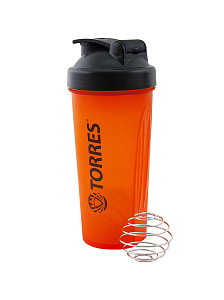 Шейкер спортивный"TORRES", 600 мл,пластик,оранж,черная крышка