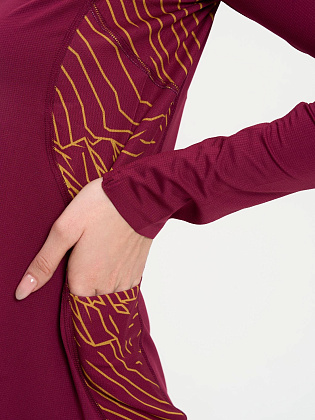 Лонгслив д/жен. Путь цвет бордовый