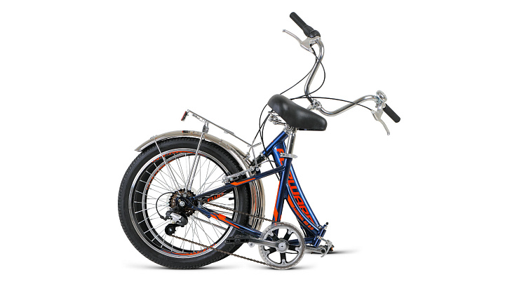 Велосипед FORWARD ARSENAL 20 2.0 складной (р.14/к.20/ск.6) темно-синий/оранжевый 2020-2021
