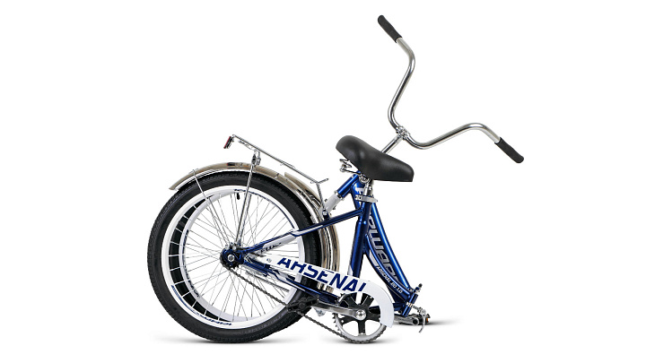 Велосипед FORWARD ARSENAL 20 1.0 складной (р.14/к.20/ск.1) темно-синий/серый 