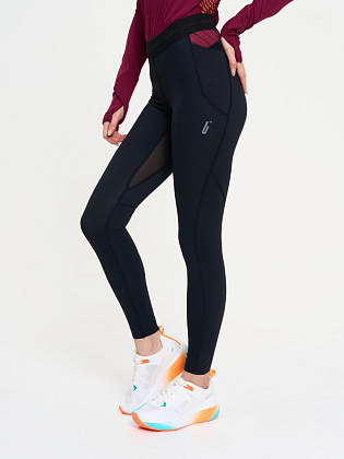 Тайтсы д/жен. Кросс 2.0 цвет черный_бордовый