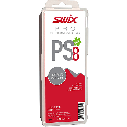 Парафин SWIX PS8 Red -4/+4 180г