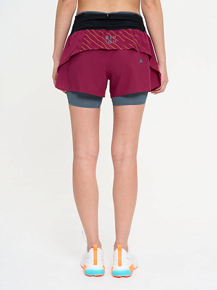 Шорты д/жен. Трейл цвет бордовый