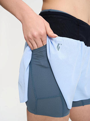 Шорты д/жен. Трейл цвет голубой