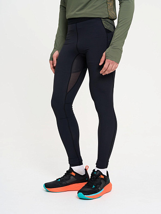 Тайтсы д/муж. Кросс 2.0 цвет черный_зеленый