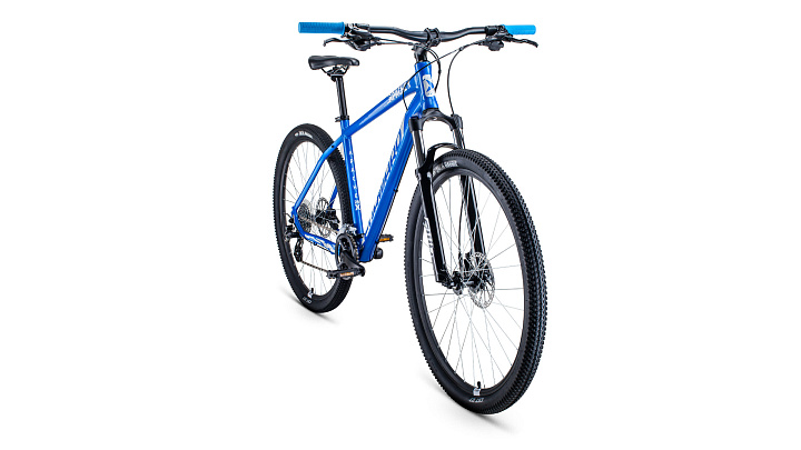 Велосипед FORWARD APACHE 29 X disc хард.(р.21/к.29/ск.16) синий/серебристый 2020-2021