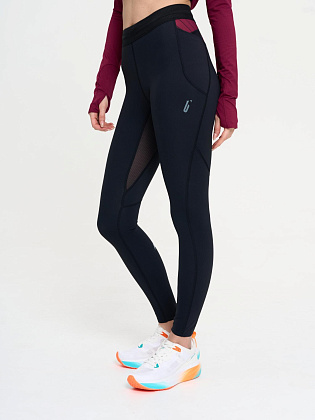 Тайтсы д/жен. Кросс 2.0 цвет черный_бордовый