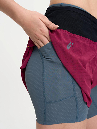 Шорты д/жен. Трейл цвет бордовый