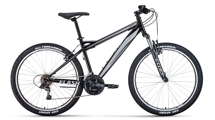 Велосипед FORWARD FLASH 26 1.2 хард. (р.15/к.26/ск.21) черный/серый 2020-2021