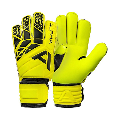 Перчатки вратарские AlphaKeepers Pro Star neon yellow
