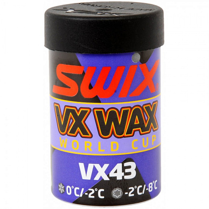 Мазь держания SWIX VX43 Мазь держания высокофтористая, New 0/-2C Old-2/-8C 45 гр