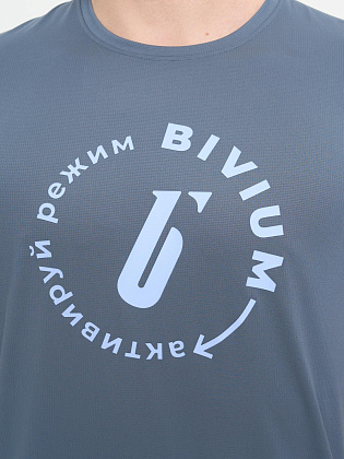 Футболка д/муж. Тайм цвет графитовый