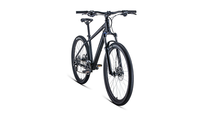 Велосипед FORWARD APACHE 27,5 X disc хард. (р.19"/к.27,5"/ск.16) черный матовый/черный 2020-2021