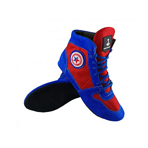 Борцовки для самбо ВФС BRAVEGARD Ascend сине-красный