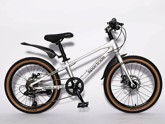 Велосипед SPORTRIDE AL 20 D (7 ск., рост OS) светло-серый 2026