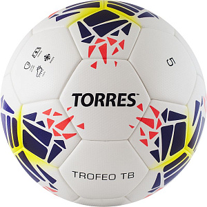 Мяч футб. "TORRES TROFEO"р. 5, 32 панели. руч. сшив,белый